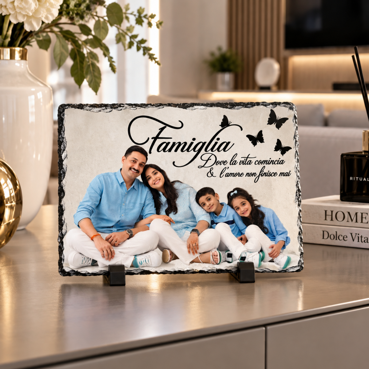 Ardesia quadretto ''Famiglia''