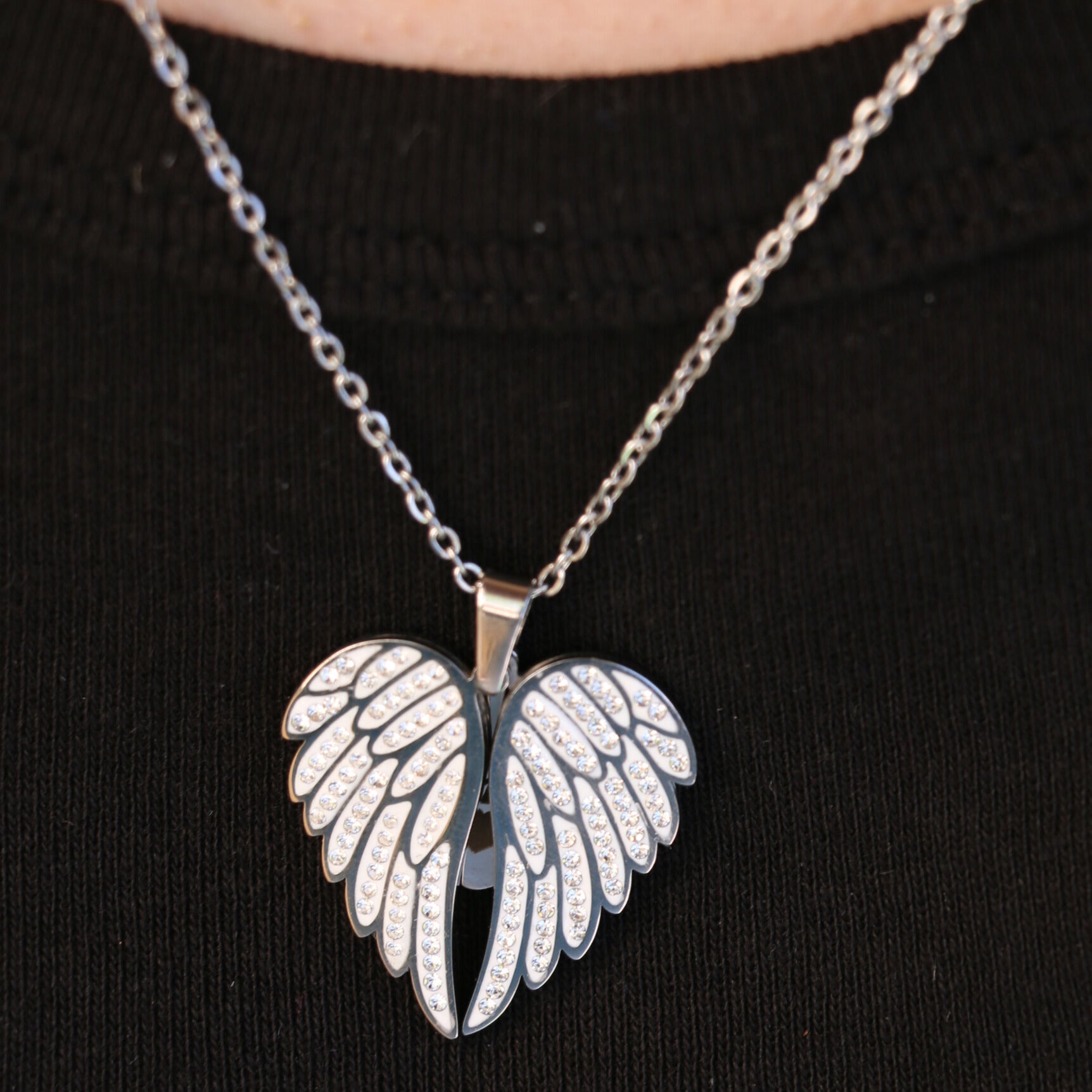 Collana Ali Di Angelo Con Incisione Personalizzata
