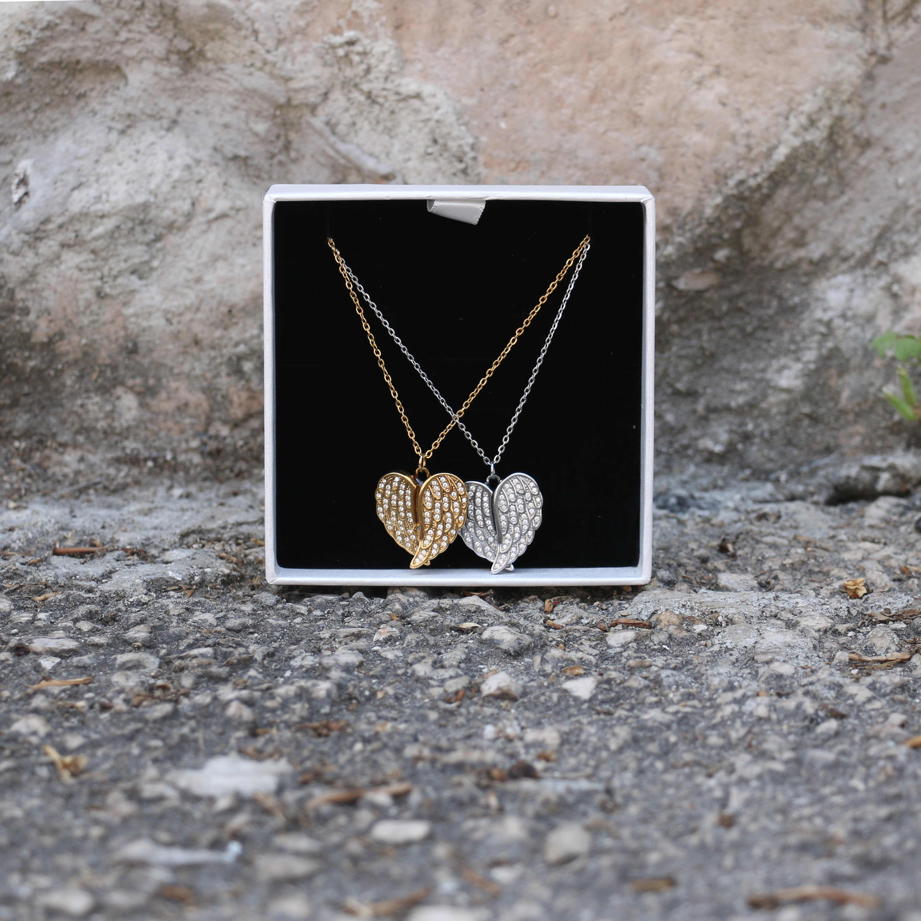 Collana Ali di Angelo con Foto Personalizzata