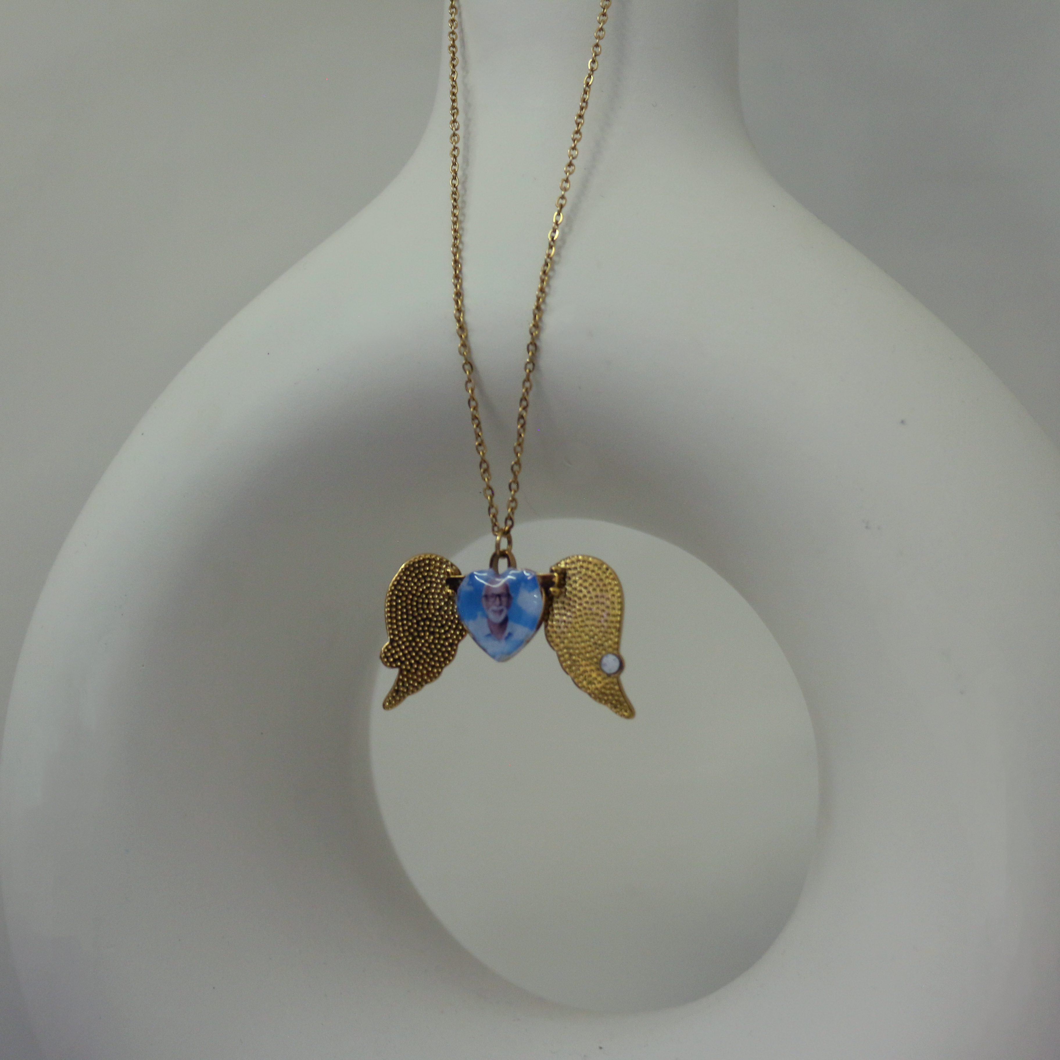 Collana Ali di Angelo con Foto Personalizzata