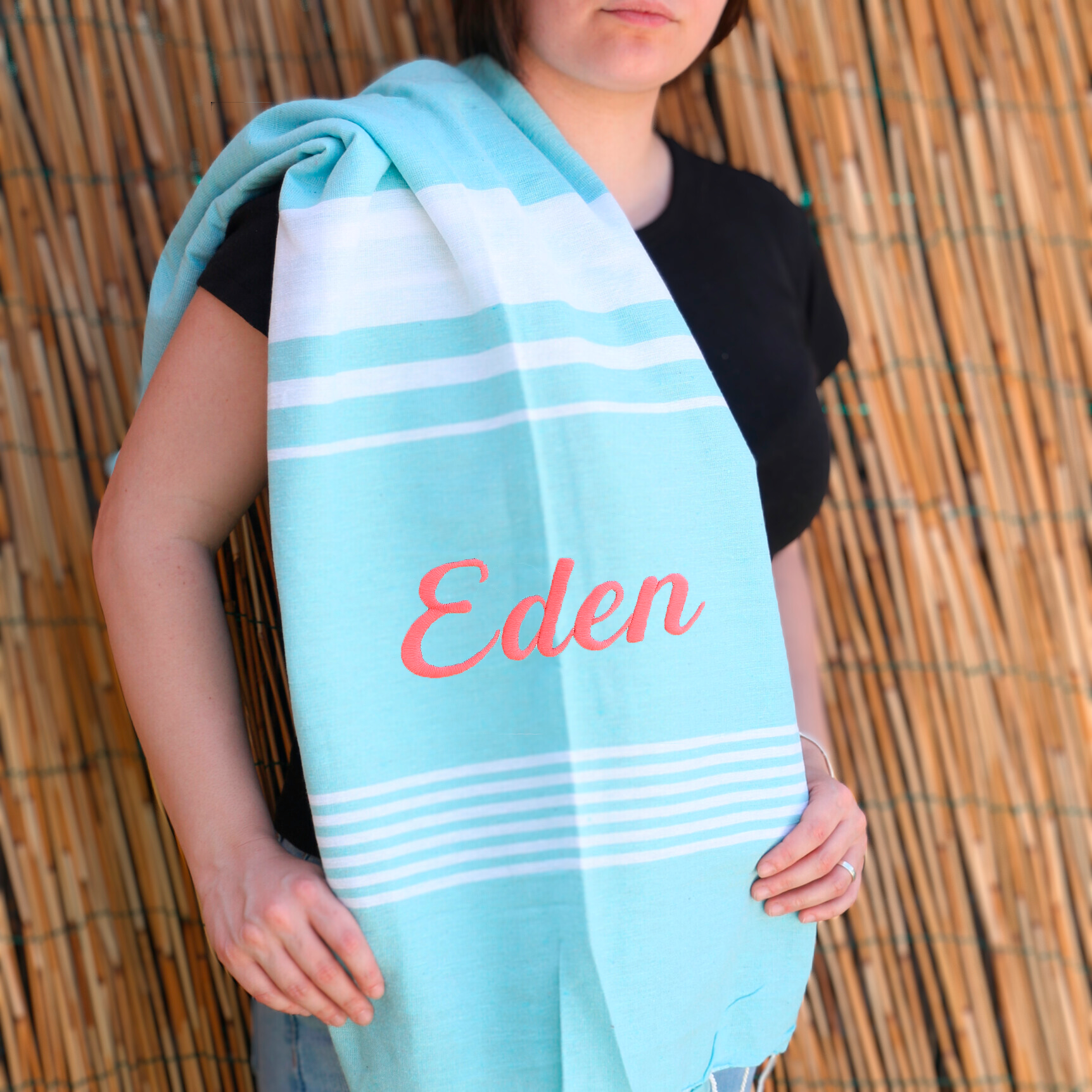 Telo Mare Con Ricamo Personalizzato