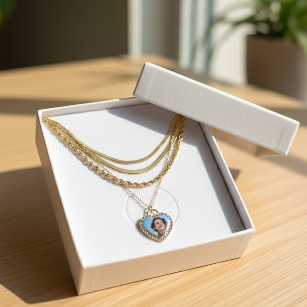 💎 Luce dell’Anima – Collana personalizzata con foto, simbolo di amore eterno