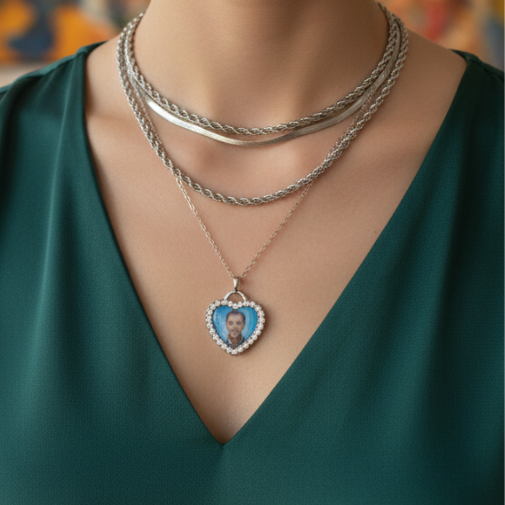 💎 Luce dell’Anima – Collana personalizzata con foto, simbolo di amore eterno