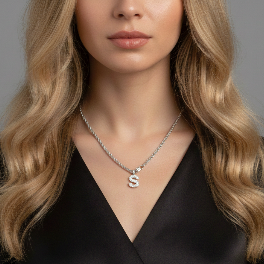 β¨π Charm Letter Deluxe β Collana Personalizzabile Oro/Argento πβ¨