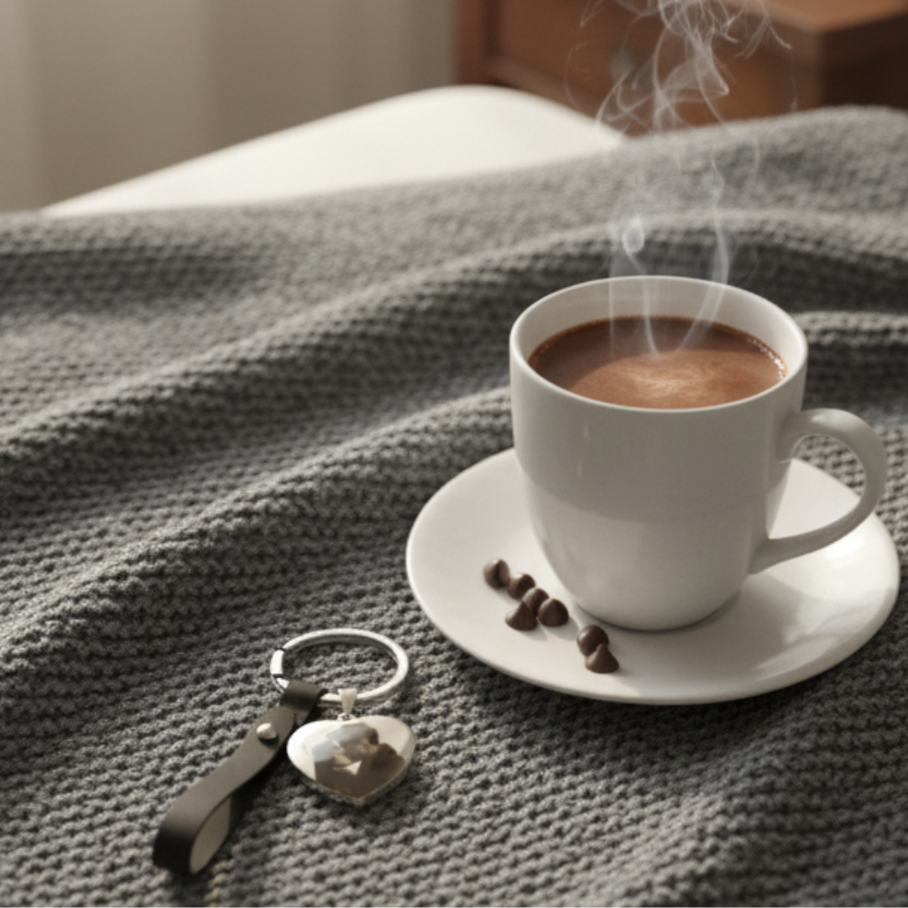 Portachiavi Coppia Con Foto e Frase Incisa 📸💖 – Il Tuo Amore Sempre Accanto