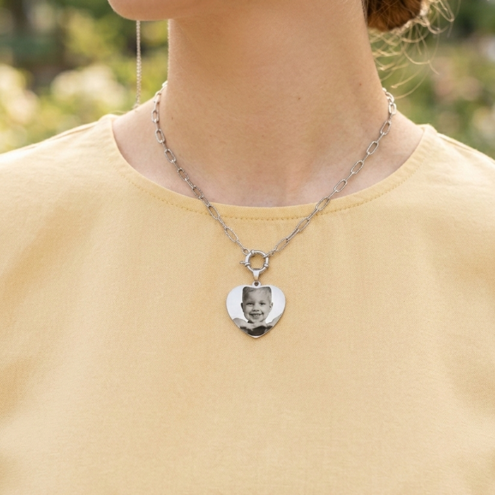 Legame Vivo – Collana Personalizzata con Foto Incisa