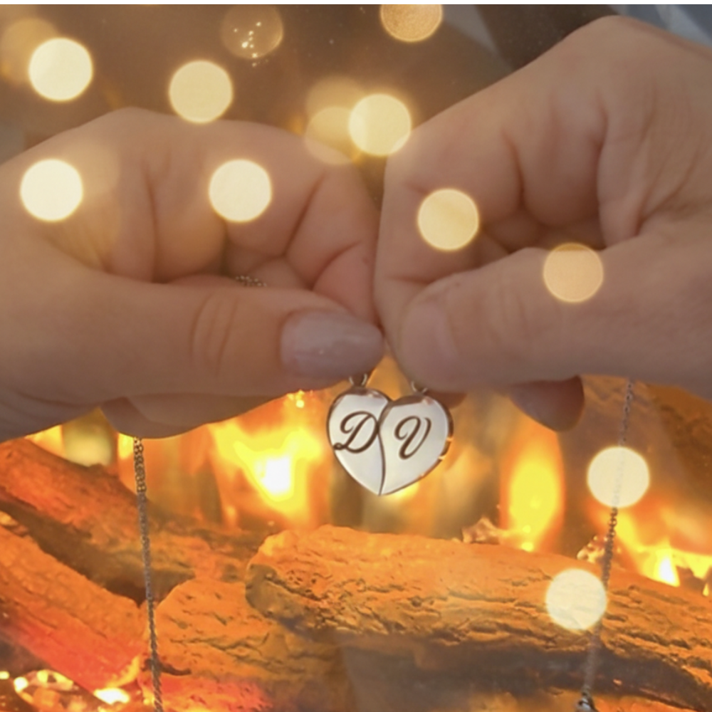 Insieme per Sempre – Collane di Coppia con Cuore Diviso e Orsetto Scrigno