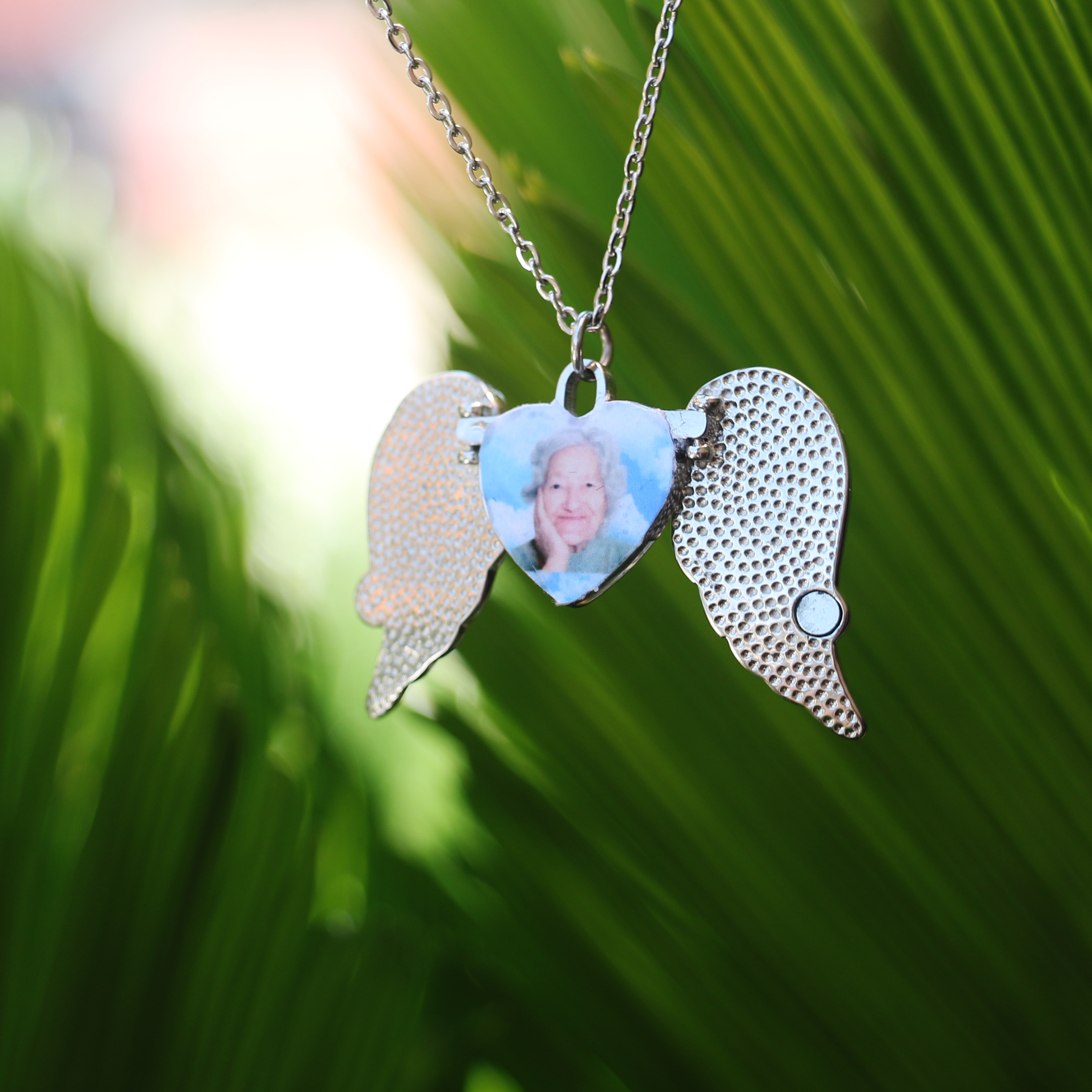 Collana Ali di Angelo con Foto Personalizzata