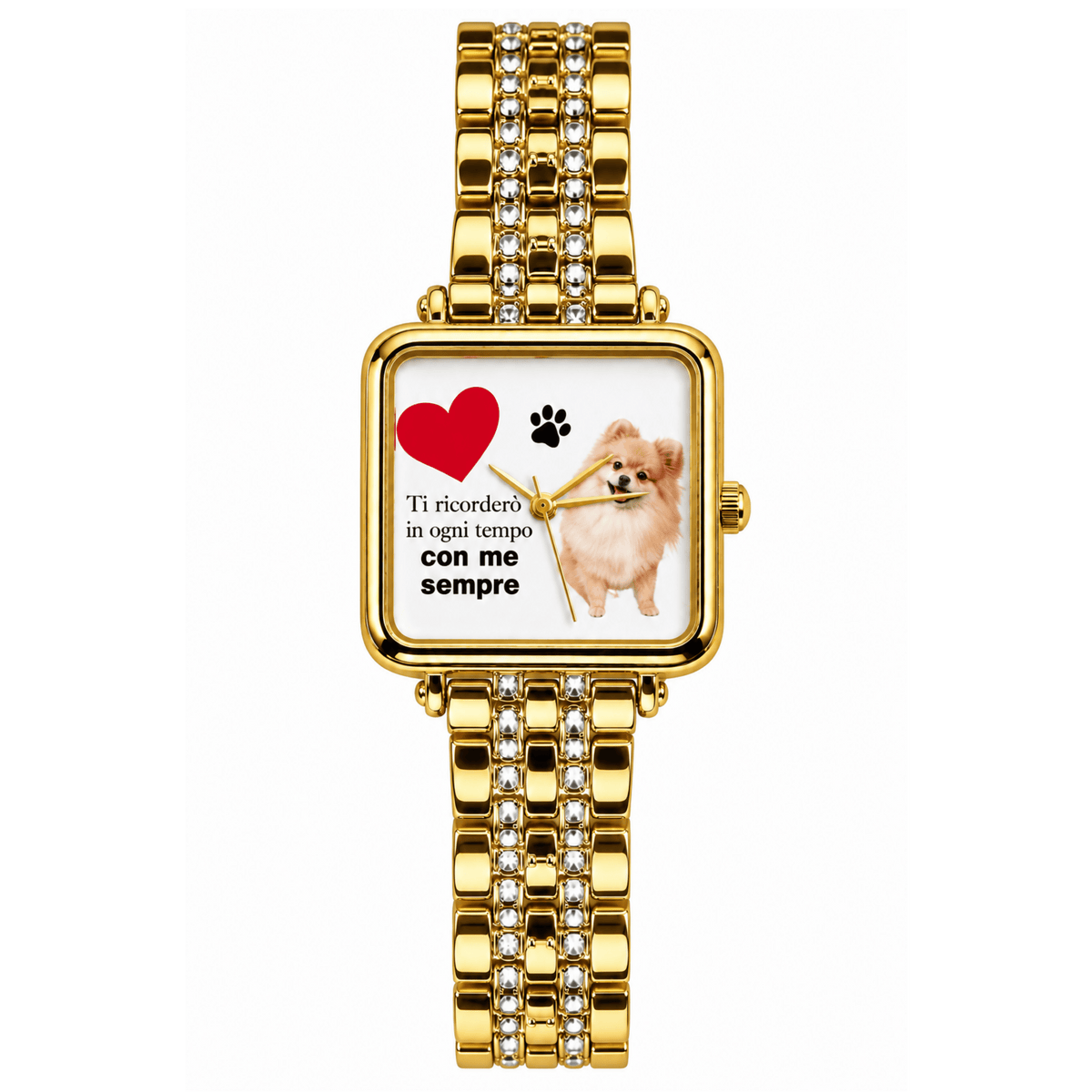 Orologio quadrato strass