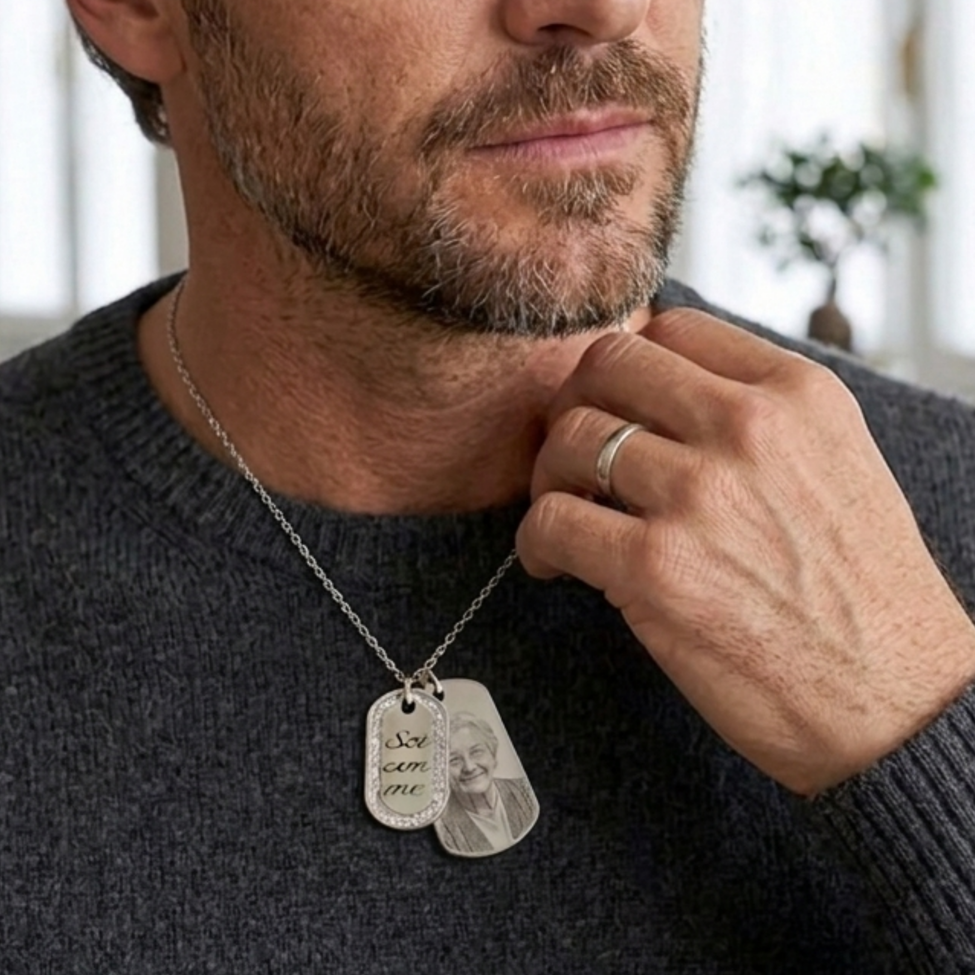 Collana con doppio ciondolo