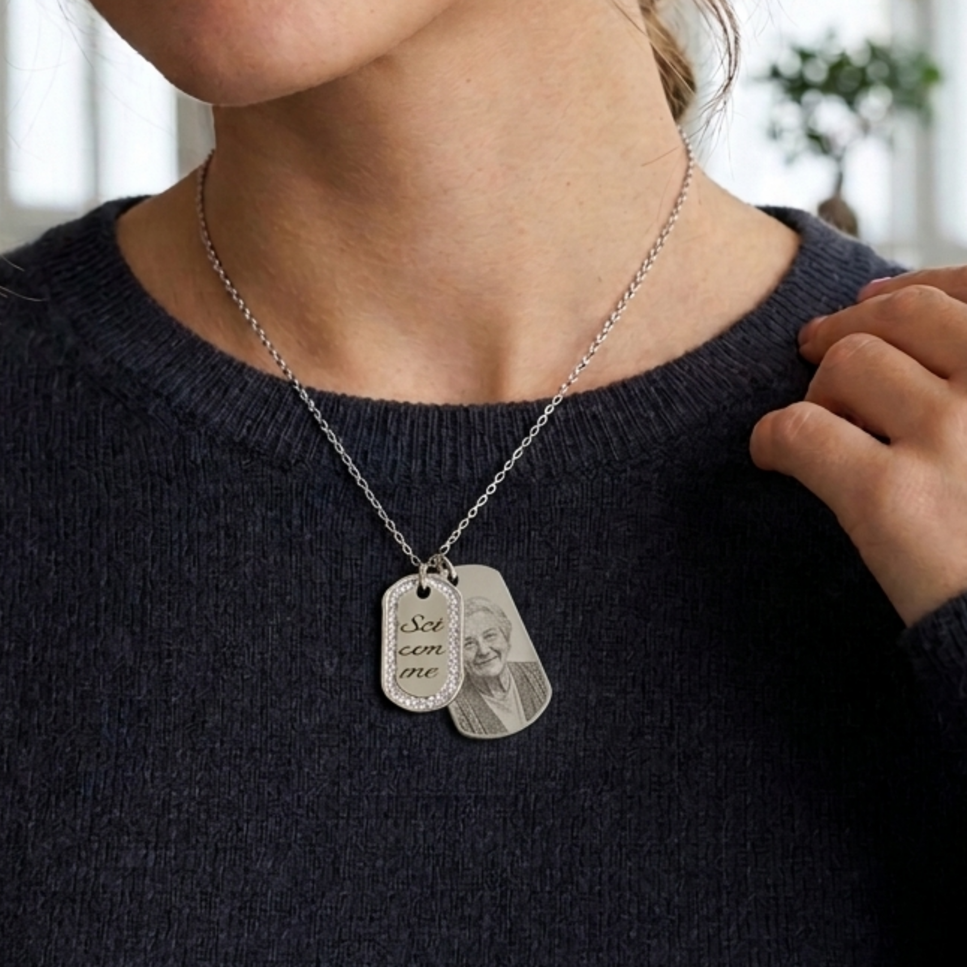 Collana con doppio ciondolo