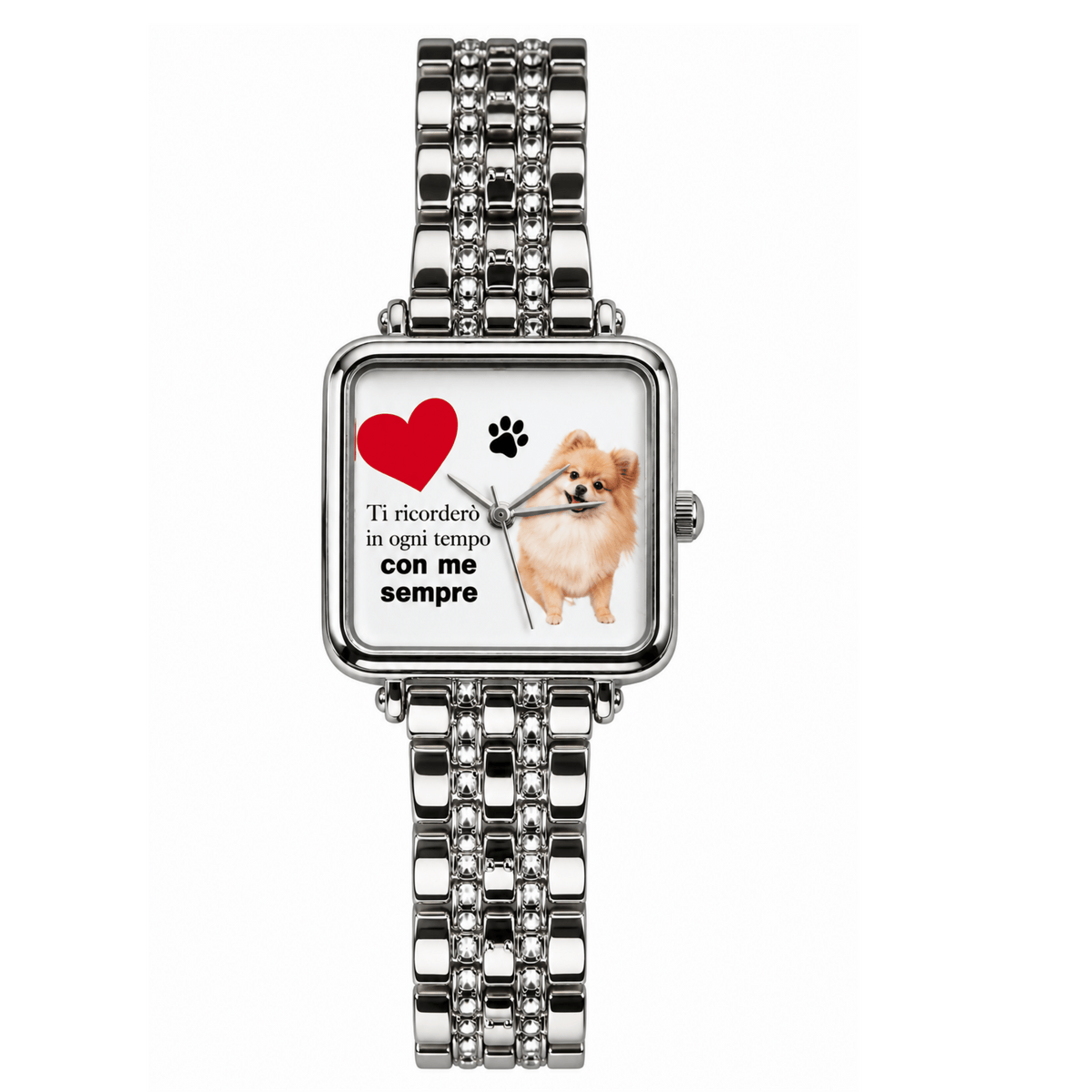 Orologio quadrato strass