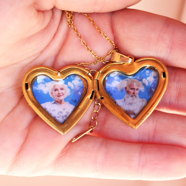 Collana Doppio Cuore Con Foto