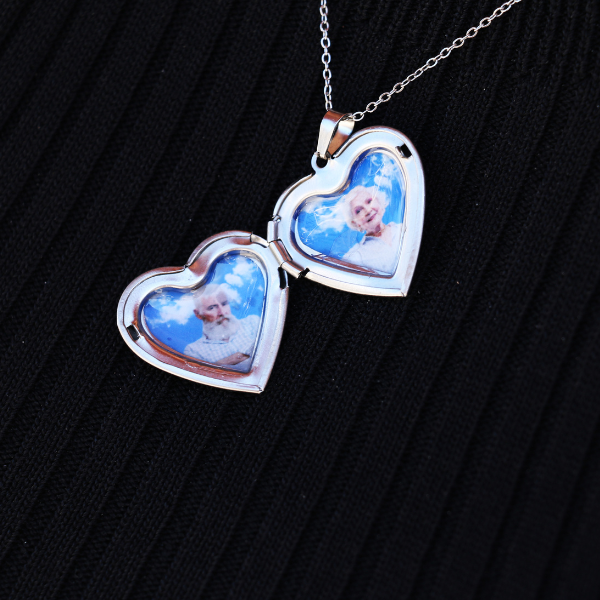 Collana Doppio Cuore Con Foto