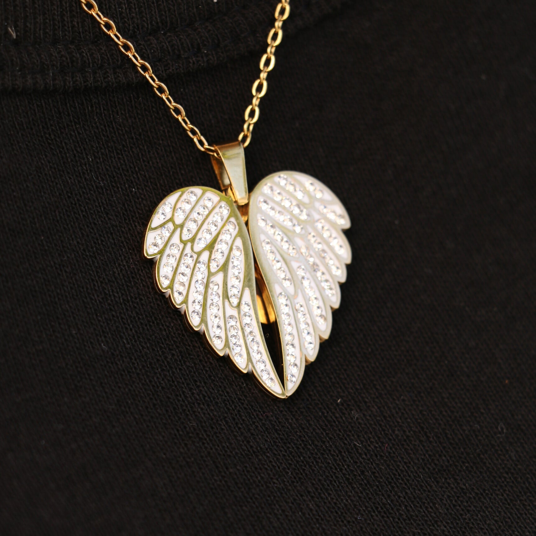 Collana Ali Di Angelo Con Incisione Personalizzata