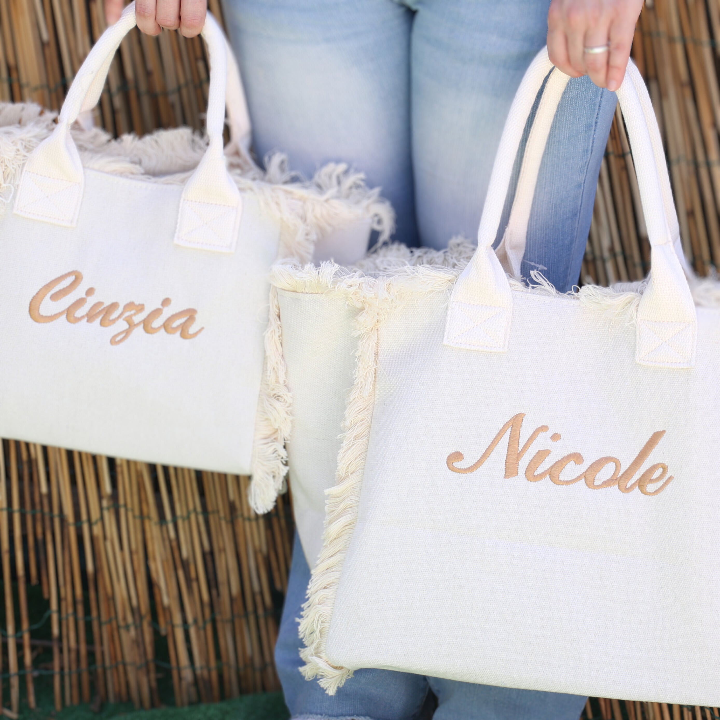 Borse Mare Con Ricamo Personalizzato