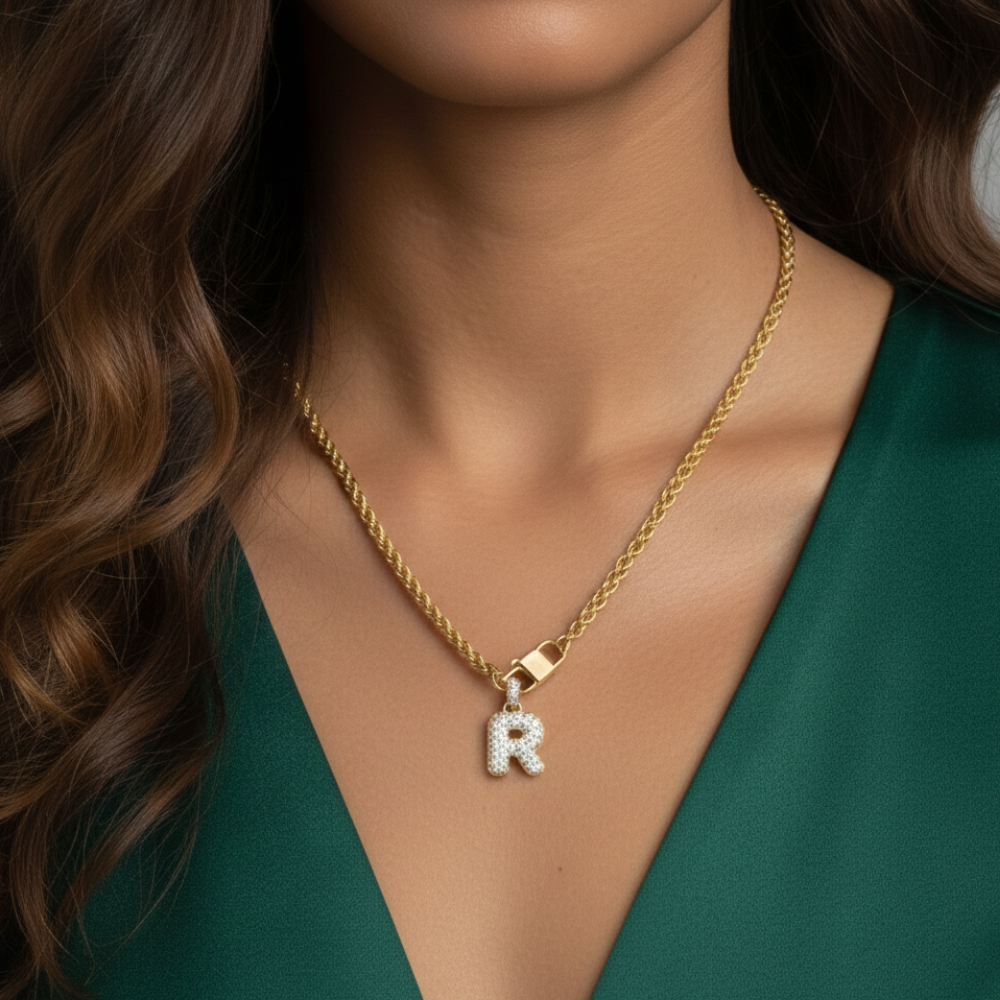 ✨💎 Charm Letter Deluxe – Collana Personalizzabile Oro/Argento 💎✨