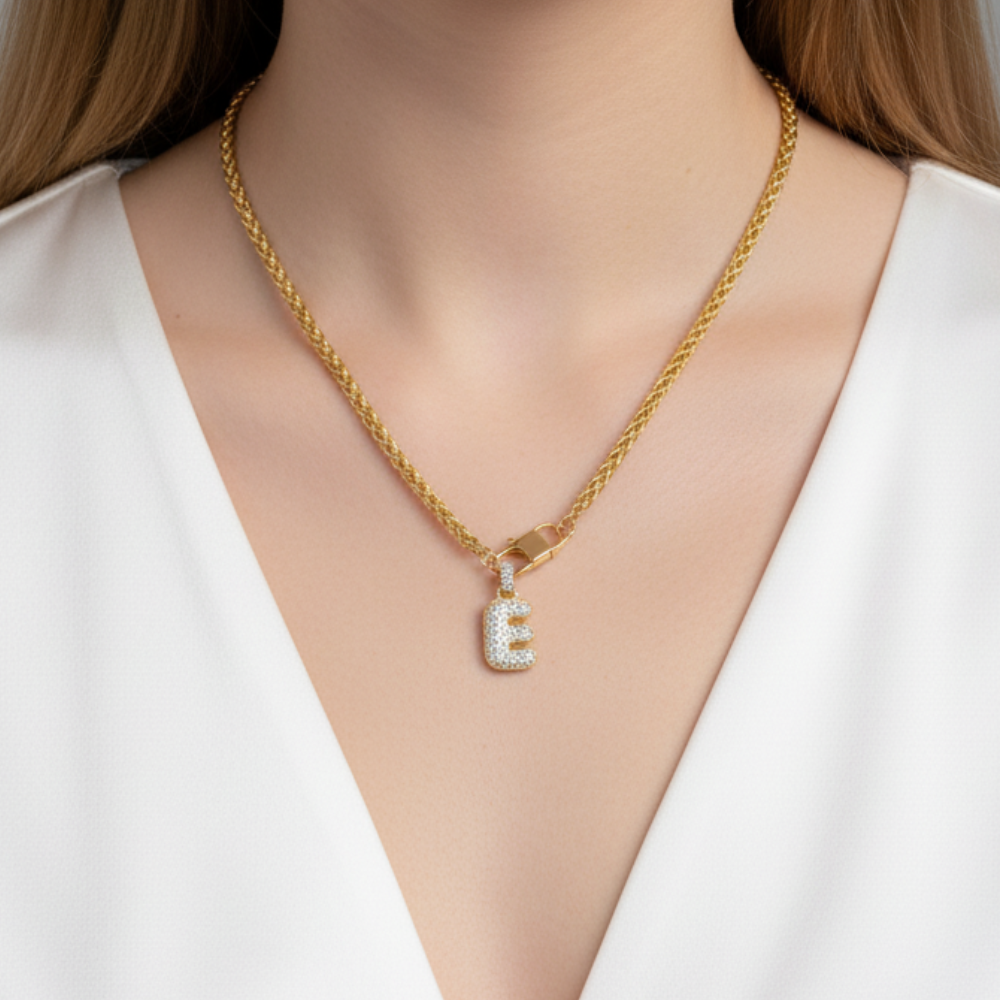 ✨💎 Charm Letter Deluxe – Collana Personalizzabile Oro/Argento 💎✨