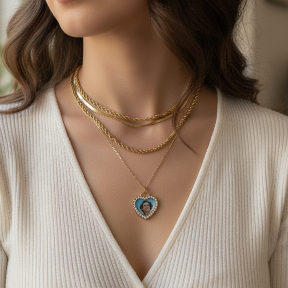 💎 Luce dell’Anima – Collana personalizzata con foto, simbolo di amore eterno