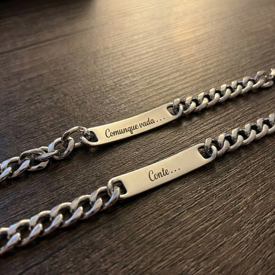 2 x Bracciali Coppia Personalizzati con Occhi Incisi – Legame Eterno da Indossare 👀❤️