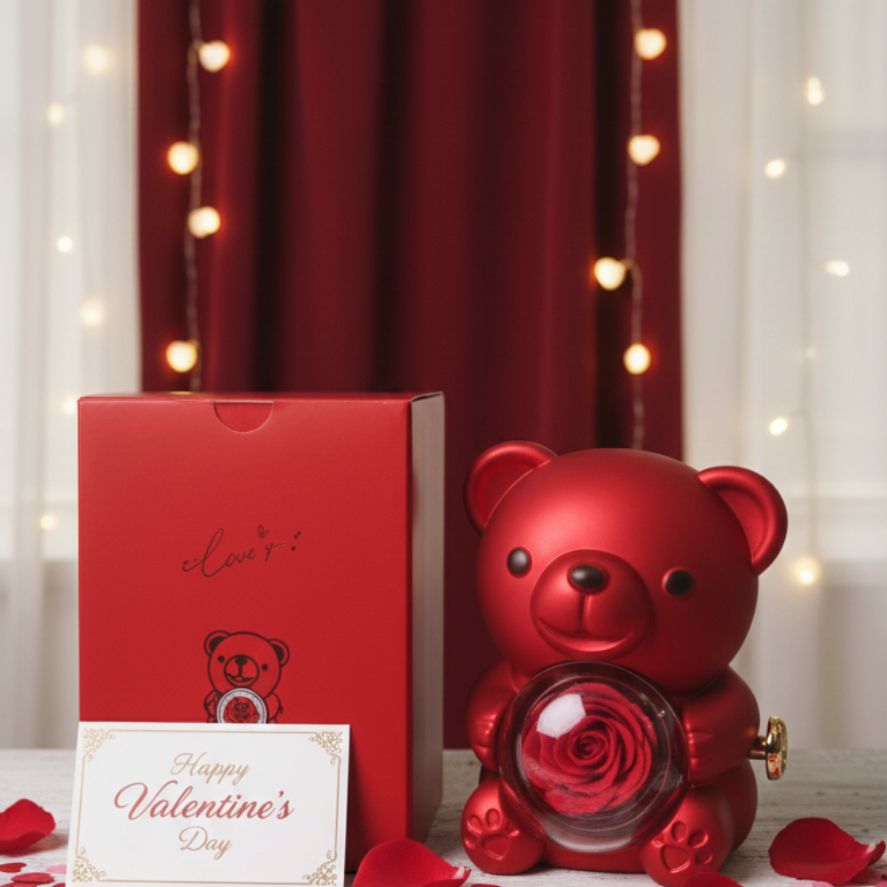 Insieme per Sempre – Collane di Coppia con Cuore Diviso e Orsetto Scrigno